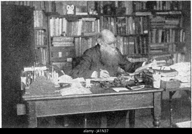 Peter Kropotkin at his writing desk, c. 1900s